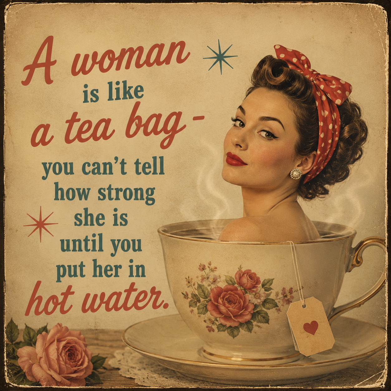 Vintage Magnet Hot Water