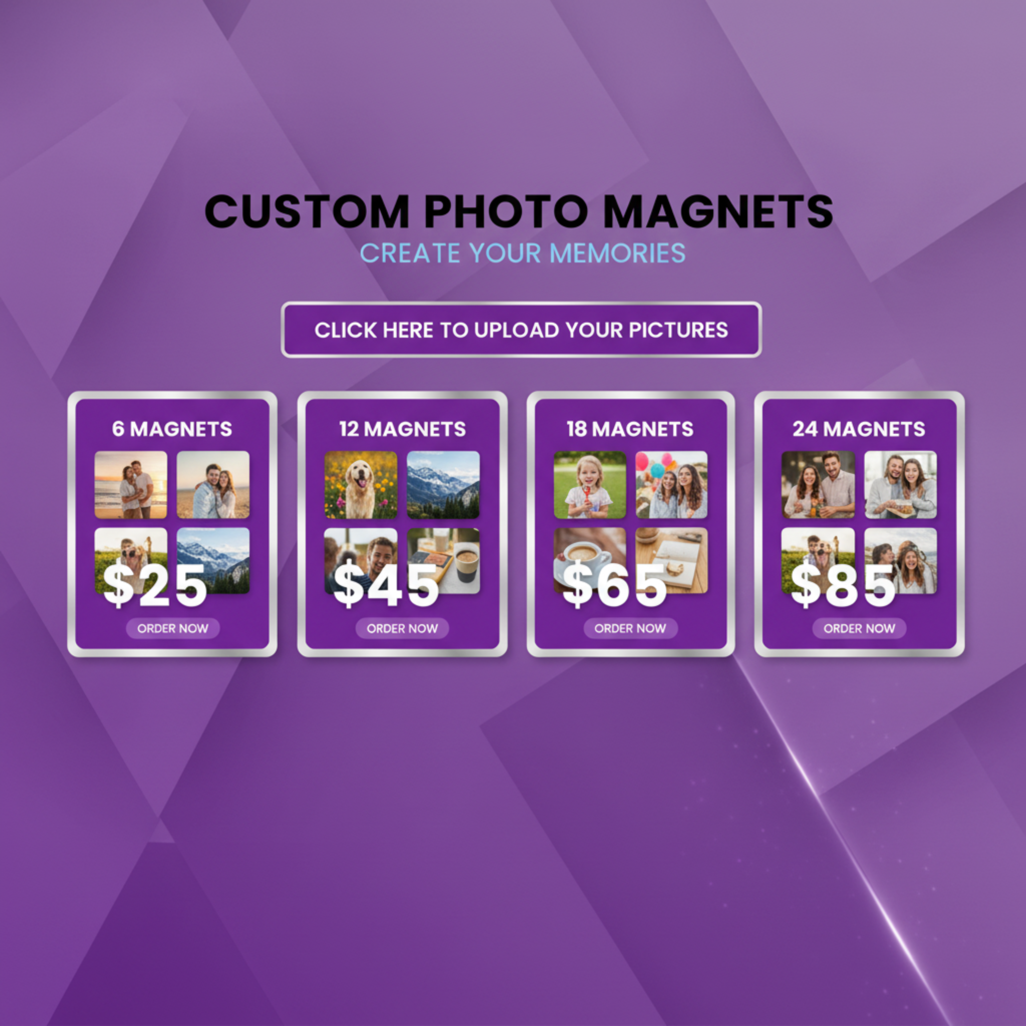 Purple and Silver Pricing Chart